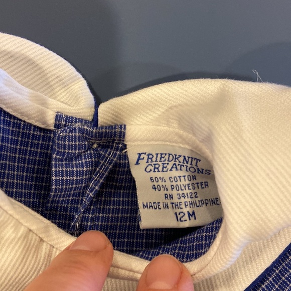 Friedknit Creations Blue Smocked Whale Short Sleeved Bow Tie Dress - Picture 8 of 10